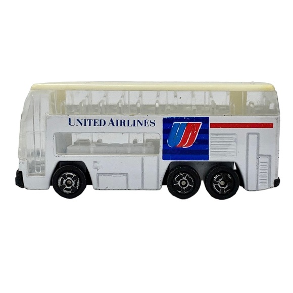 United Airlines Die Cast Shuttle Double Decker Bus - Picture 2 of 7